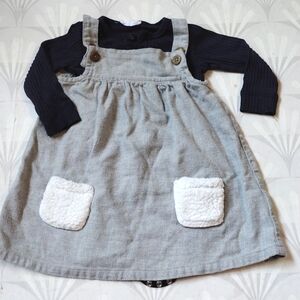Carter's baby pinafore dress w/Jamie Kay onesie Set